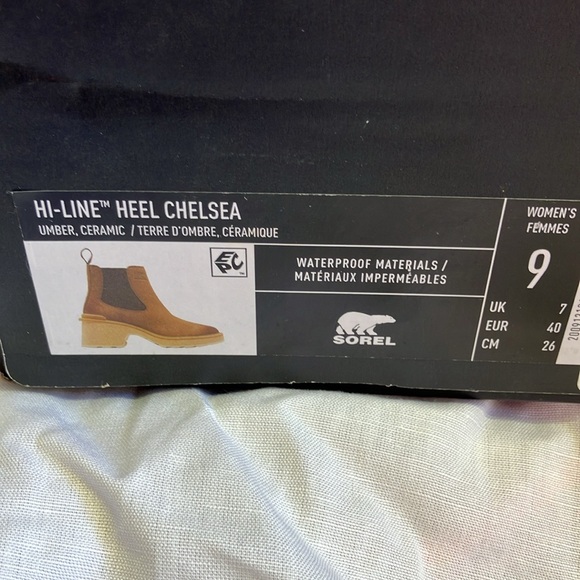 NIB **see description** SOREL HI-LINE HEEL CHELSEA umber - ceramic Size 9 - Picture 7 of 8